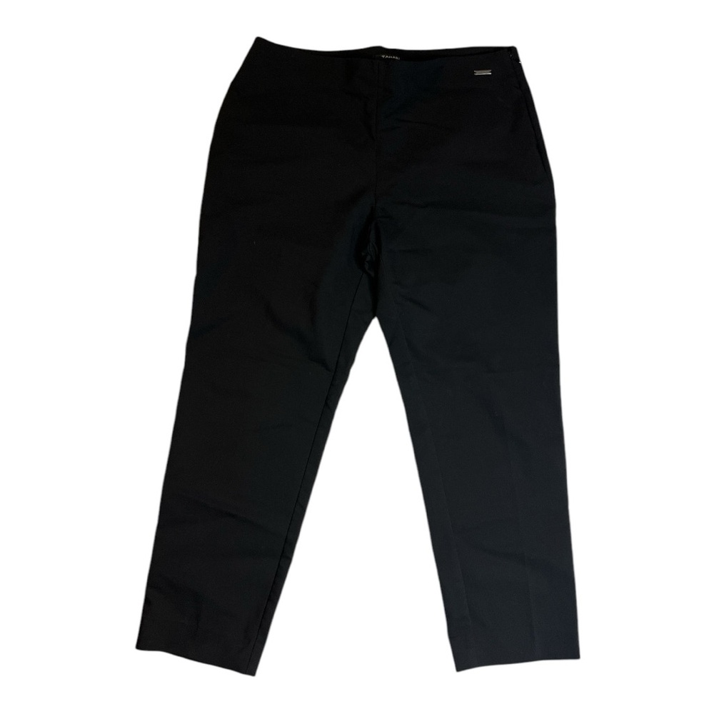 Tahari straight leg crop Pants women’s size 10 black lightweight side zipper